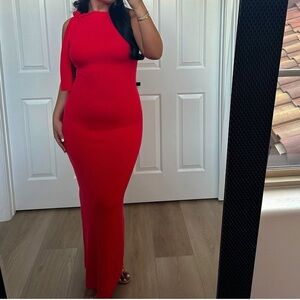 Khy Suede Stretch Knotted Maxi Dress